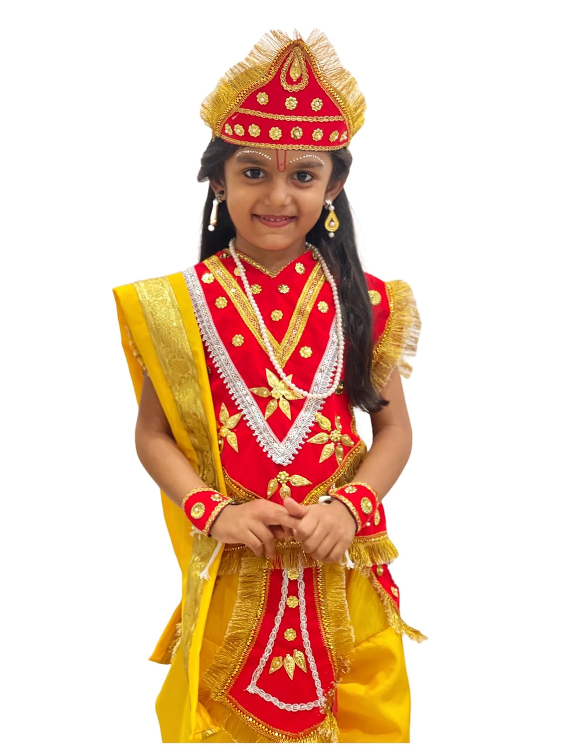 Kids Krishna Costume complete set for Janmashtami | Dwarkadish Dress for kids  (2-16 Years)