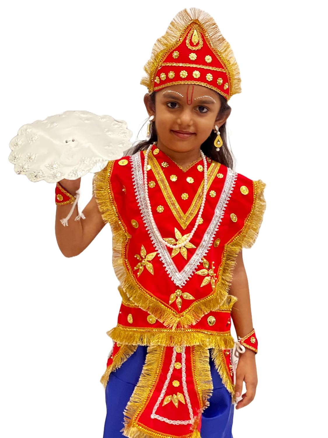 Kids Lord Vishnu, Narayan Costume, Traditional Indian Mythological Dress for kids