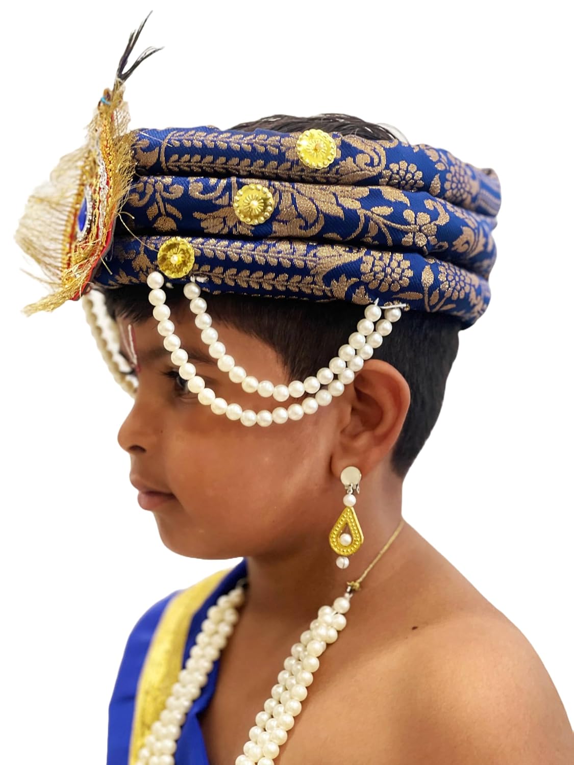 Krishna Gwala Saffa Pagdi for Kids |Mor pankh style turban for krishna