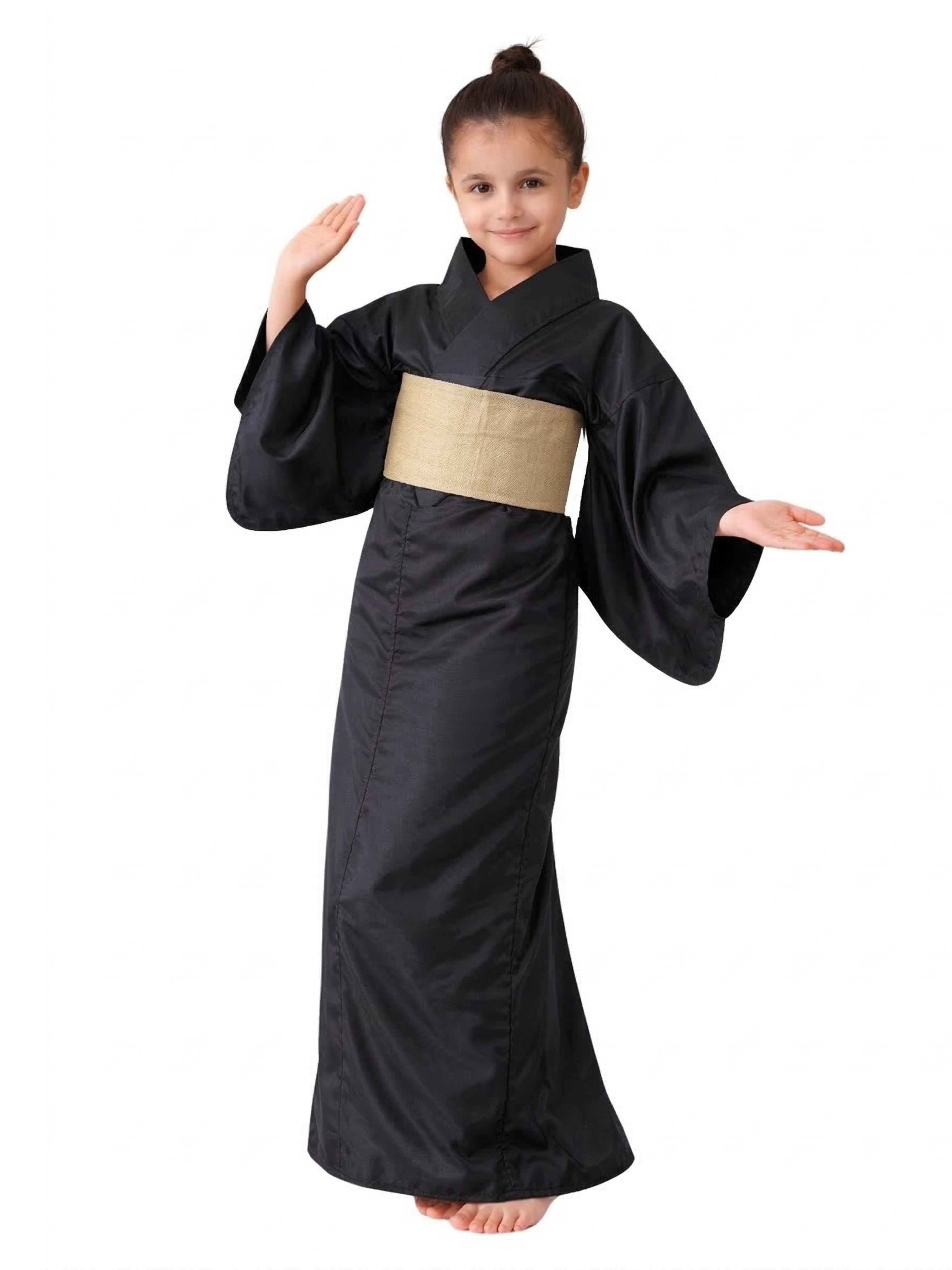 Japanese Kimono Costume with Belt for Kids & Adults | Traditional Japan Cultural Dress | International Country Fancy Dress Outfit |School Event & Cosplay Costume