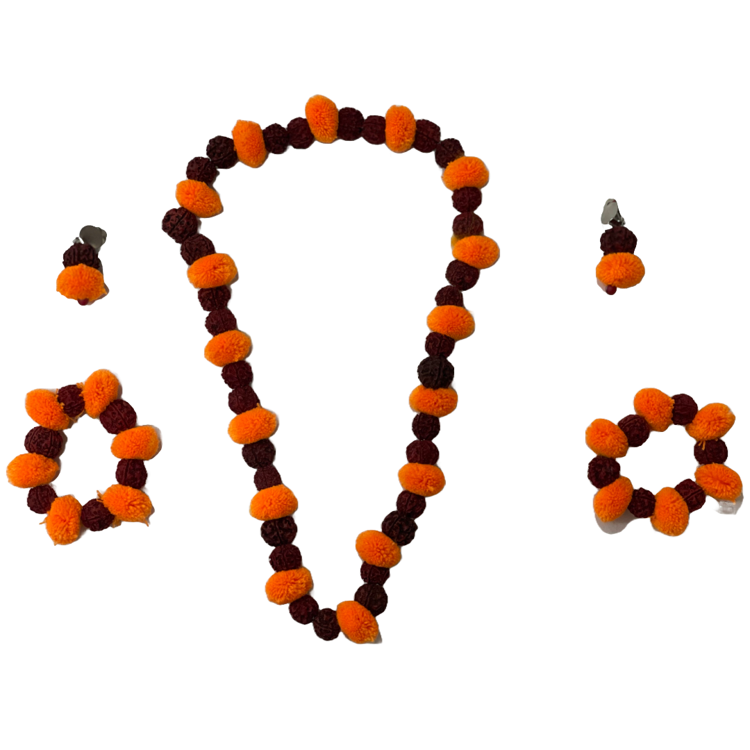 Vanwasi rudraksh jewellery set  for Kids Vanwasi look Fancy Dress Costume Accessory