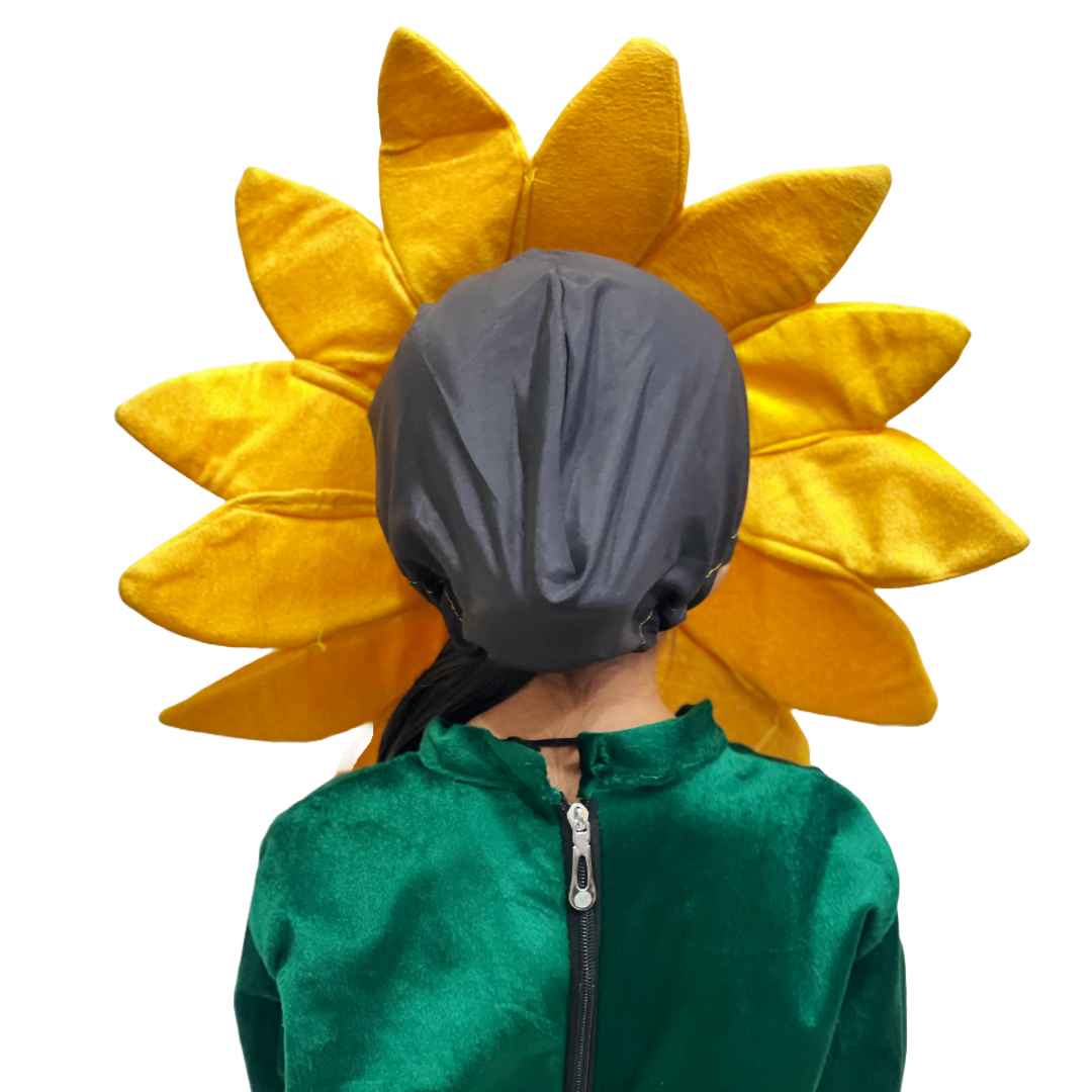 Kids Flower Costume Headpiece, Foam & Velvet Fancy Dress Mask, School Functions,Available in pink,red,yellow,blue & purple